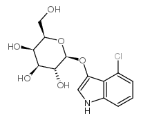 4-氯-3-吲哚基 beta-D-吡喃半乳糖苷结构式