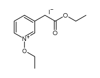 3-(2-ethoxy-2-oxoethyl)pyridine-1-oxide ethyl iodide Structure