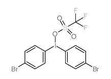 双(4-溴苯基)碘鎓三氟甲磺酸盐结构式
