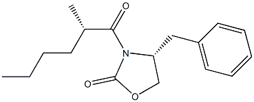(4R)-4-benzyl-3-[(2S)-2-methylhexanoyl]-1,3-oxazolidin-2-one结构式