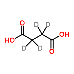 琥珀酸-2,2,3,3-d4结构式