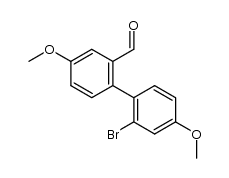 2'-bromo-4,4'-dimethoxy-[1,1'-biphenyl]-2-carbaldehyde结构式