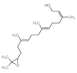 2,6,10-Tridecatrien-1-ol,13-[(2S)-3,3-dimethyl-2-oxiranyl]-3,7,11-trimethyl-, (2E,6E,10E)- Structure