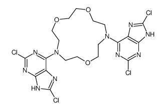 7,13-bis(2,8-dichloro-7H-purin-6-yl)-1,4,10-trioxa-7,13-diazacyclopentadecane Structure