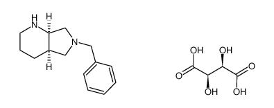 (R,R)-8-benzyl-2,8-diazabicyclo[4.3.0]nonane L-(+)-tartrate salt Structure