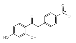 1-(2,4-二羟基苯基)-2-(4-硝基苯基)-乙酮结构式