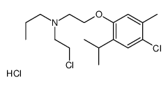 N-(2-chloroethyl)-N-[2-(4-chloro-5-methyl-2-propan-2-ylphenoxy)ethyl]propan-1-amine,hydrochloride结构式