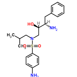 4-Amino-N-((2R,3S)-3-amino-2-hydroxy-4-phenylbutyl)-N-isobutylbenzenesulfonamide structure
