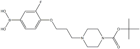 4-(3-(4-(tert-butoxycarbonyl)piperazin-1-yl)propoxy)-3-fluorophenylboronic acid Structure