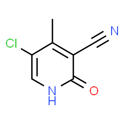 5-氯-4-甲基-2-氧代-1,2-二氢吡啶-3-甲腈结构式
