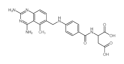 L-Aspartic acid,N-[4-[[(2,4-diamino-5-methyl-6-quinazolinyl)methyl]amino]benzoyl]- picture
