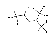 (2-bromo-3,3,3-trifluoro-propyl)-bis-trifluoromethyl-amine Structure