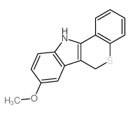 8-methoxy-6,11-dihydrothiochromeno[4,3-b]indole结构式