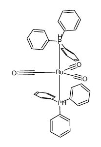 tricarbonylbis(triphenylphosphine)ruthenium(0) Structure