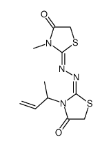 3-(1-methyl-allyl)-thiazolidine-2,4-dione 2-[(3-methyl-4-oxo-thiazolidin-2-ylidene)-hydrazone] Structure