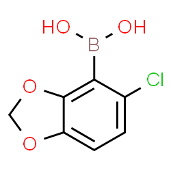 (5-氯苯并[D] [1,3]二氧杂环戊烯-4-基)硼酸结构式