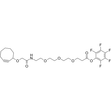 Cyclooctyne-O-amido-PEG3-PFP ester结构式