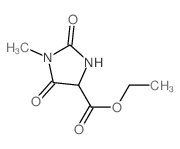 ethyl 1-methyl-2,5-dioxo-imidazolidine-4-carboxylate结构式