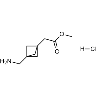 2-(3-(氨基甲基)双环[1.1.1]戊-1-基)乙酸甲酯盐酸盐结构式