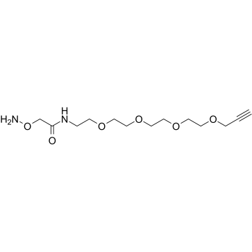 Aminooxy-amido-PEG4-propargyl结构式