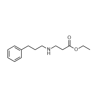 3-[(3-苯丙基)氨基]丙酸乙酯结构式