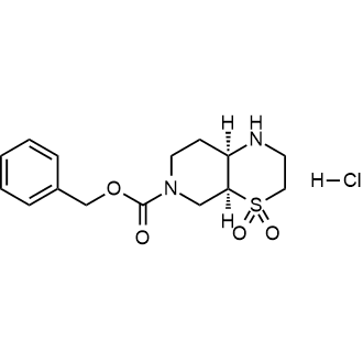 (4aS,8aR)-八氢-6H-吡啶并[3,4-b][1,4]噻嗪-4,4-二氧化物-6-甲酸苄酯盐酸盐结构式