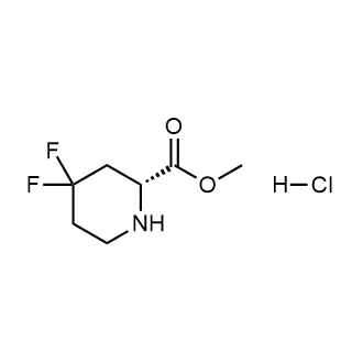 (R)-4,4-二氟哌啶-2-羧酸甲酯盐酸盐结构式
