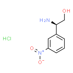 (R)-2-氨基-2-(3-硝基苯基)乙醇盐酸盐结构式