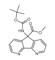 methyl N-tert-butoxycarbonyl-9-amino-4,5-diazafluorene-9-carboxylate结构式