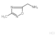 [(3-甲基-1,2,4-噁二唑-5-基)甲基]胺盐酸盐结构式