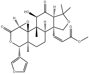7-Deoxo-4-deoxy-4,19-epoxy-7β-hydroxy-6-oxoobacunoic acid methyl ester结构式