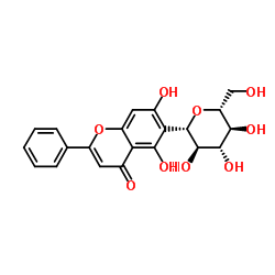 Chrysin 6-C-glucoside结构式