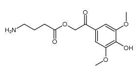 2-(4-hydroxy-3,5-dimethoxyphenyl)-2-oxoethyl 4-aminobutanoate Structure