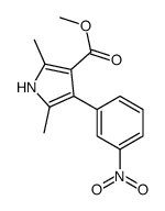 1H-Pyrrole-3-carboxylicacid,2,5-dimethyl-4-(3-nitrophenyl)-,methylester(9CI) structure