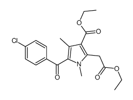 ethyl 5-(4-chlorobenzoyl)-2-(2-ethoxy-2-oxoethyl)-1,4-dimethylpyrrole-3-carboxylate结构式