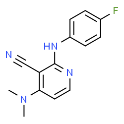 4-(DIMETHYLAMINO)-2-(4-FLUOROANILINO)NICOTINONITRILE结构式