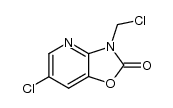 6-chloro-3-chloromethyl-3H-oxazolo[4,5-b]pyridin-2-one结构式