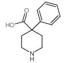 4-苯基-4-哌啶甲酸结构式