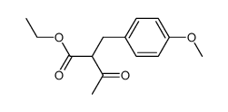 2-(4-methoxy-benzyl)-3-oxo-butyric acid ethyl ester结构式