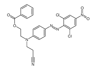 2-[N-(2-cyanoethyl)-4-[(2,6-dichloro-4-nitrophenyl)azo]anilino]ethyl benzoate Structure