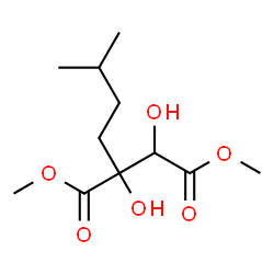 2,3-Dihydroxy-2-(3-methylbutyl)butanedioic acid dimethyl ester结构式