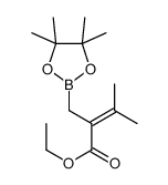 ethyl 3-methyl-2-[(4,4,5,5-tetramethyl-1,3,2-dioxaborolan-2-yl)methyl]but-2-enoate结构式