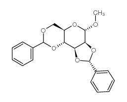 a-D-Mannopyranoside, methyl2,3:4,6-bis-O-(phenylmethylene)- Structure