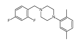 1-[(2,4-difluorophenyl)methyl]-4-(2,5-dimethylphenyl)piperazine结构式
