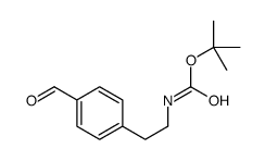 (4-甲酰基苯乙基)氨基甲酸叔丁酯结构式