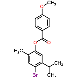 4-Bromo-5-isopropyl-2-methylphenyl 4-methoxybenzoate Structure