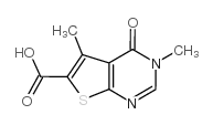 3,5-二甲基-4-氧代-3,4-二氢噻吩并[2,3-d]嘧啶-6-羧酸结构式