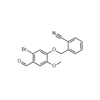 2-[(5-Bromo-4-formyl-2-methoxyphenoxy)methyl]benzonitrile Structure