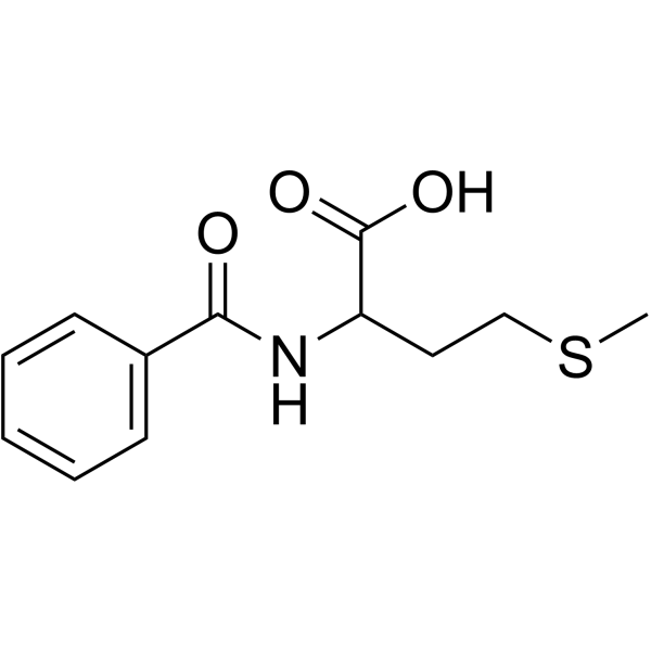 苯甲酰基-DL-蛋氨酸结构式