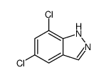 5,7-二氯-1H-吲唑结构式